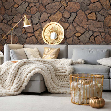 Interior Designs with Faux Stone Panels