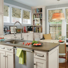 refinished oak cabinets