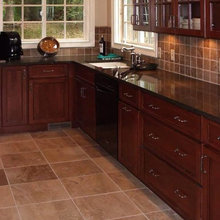 Kitchen Dark Cabinets and Black Granite