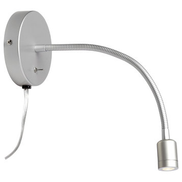 LED 1-Light Wall Lamp, Silver