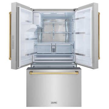 ZLINE 36" Standard Depth Refrigerator With Water, Stainless RSMZ-W-36-G