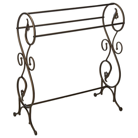 Antique style Freestanding Towel Rack Stand, Pewter