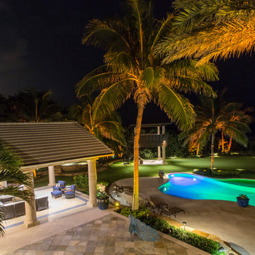 Ocean Front Landscape Lighting, FL Estate