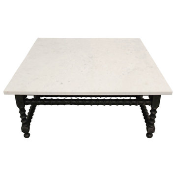 Cranberry Marble Top Coffee Table