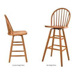 Contemporary Windsor Counter/Bar Stool - Bar Stools And Counter Stools