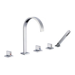 Nantes Triple Handle Solid Brass Bathroom Sink Faucet - Bathroom Sink Faucets