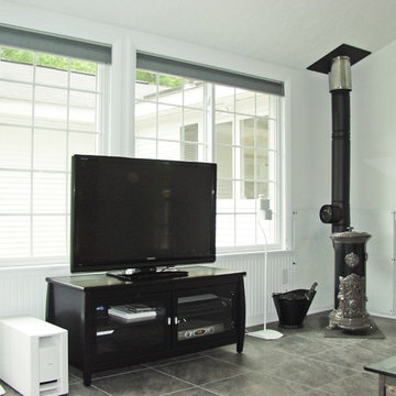 Bedford, MA sunroom and side deck by Archadeck of Suburban Boston