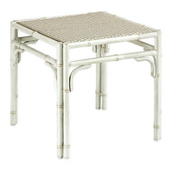 Caicos French Linen End Table - Side Tables And End Tables