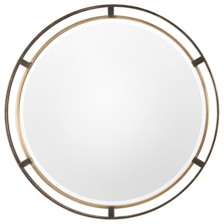 Uttermost Carrizo Bronze Round Mirror