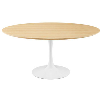 Lippa 60" Dining Table White Natural