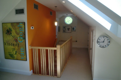 Example of a trendy home office design in Raleigh