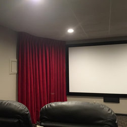 Bendable Rod for Acoustical Ceilings (Drop Down Grid Systems) Theater Room - Curtains