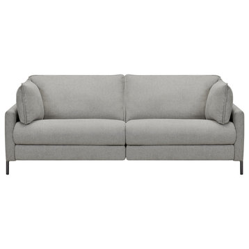 Juliett 80" Modern Power Reclining Sofa, Gray Pebble