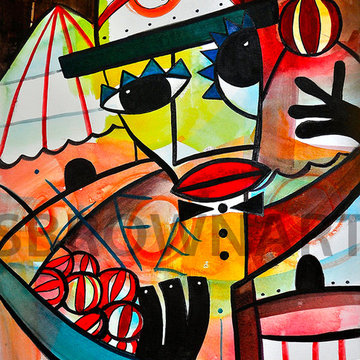 The Juggler II Abstract Circus Art