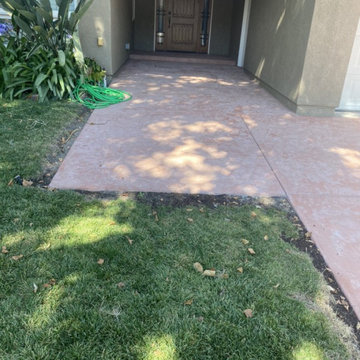 Driveway with stamp concrete
