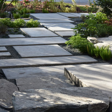Modern concrete stepping stones