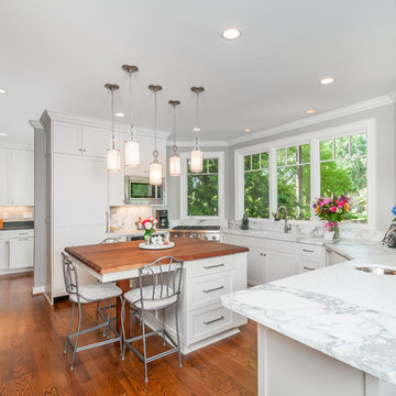 A New Bay Window addition makes a great functional kitchen with great views