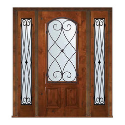 Pre-hung Side lights Door 80 Alder Charleston Arch Lite - Front Doors