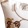 White Decorative Pillow Covers 18"x18" Cotton, Waking Up to Bloom