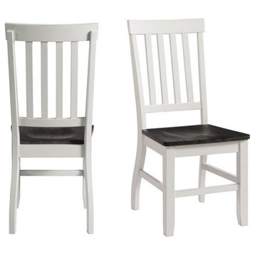 Picket House Furnishings Jamison Two Tone Side Chair in White (Set of 2)