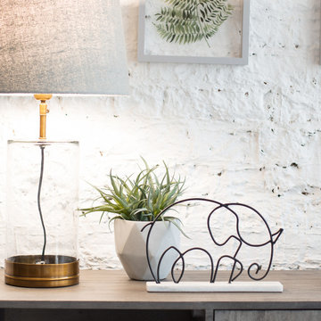 Eder Wire Elephant Figurine with Marble Base