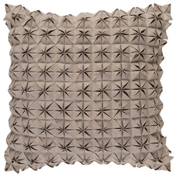 Structure by Surya Pillow Cover, Taupe, 18' x 18'