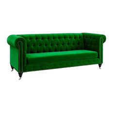 50 Most Por Eclectic Sofas Couches For 2018 Houzz Tov Furniture Hanny Green Velvet Sofa Sofas