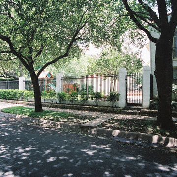 Residential White Retaining Wall & Fence
