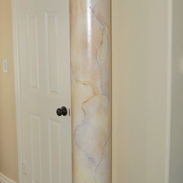 Faux painted mable column