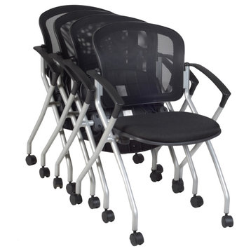 Cadence Nesting Chair (4 pack)- Black