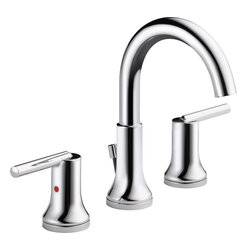 Delta Trinsic&reg; Widespread Bath Faucet w/ metal pop-up - Bathroom Sink Faucets