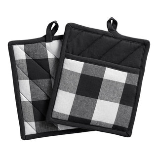 Elrene Farmhouse Living Sentiments Black/White Kitchen Towels (Set of 4)