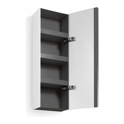 WS Bath Collections Ciacole 8050.17 Cabinet with Mirrored Door in Dark Grey - Bathroom Cabinets