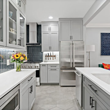 Modern Kitchen with Vibrant Accents