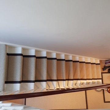 Sisal Herringbone Carpet Installed In Chiswick