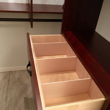 His & Her Small Master Closets