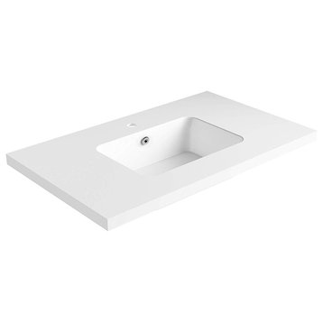 Dyconn Faucet 36 Inch Solid Surface Vanity Top