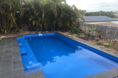 GREY GRANITE Pool Coping & Paving.