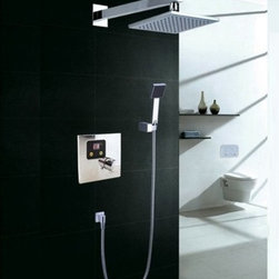 Milano Digital Shower Sytem- Solid Brass Color Changing Water Powered Led Shower - Showerheads And Body Sprays