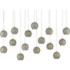 Giro Linear Pendant Painted Silver, Nickel, Blue, Large