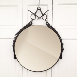 Leather Equestrian Bridle Mirrors - Wall Mirrors