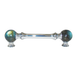 Myterra Gemstone Hardware - Gemstone Cabinet Pull, Labradorite - Cabinet And Drawer Handle Pulls