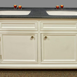 Engineered Granite & Marble Double-Bowl Vanity Top - Vanity Tops And Side Splashes