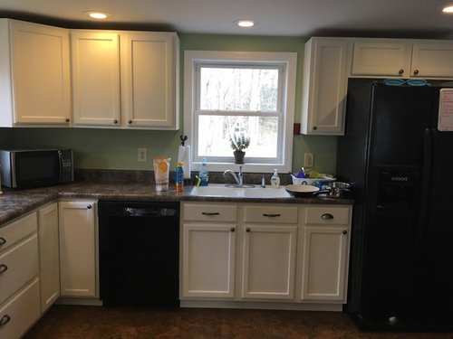 Before And After Cabinets Painted Sw Alabaster