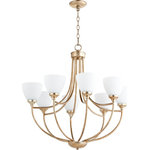 Quorum - Quorum 6059-8-60 Enclave - Eight Light Chandelier - Shade Included: TRUE* Number of Bulbs: 8*Wattage: 60W* BulbType: Medium Base* Bulb Included: No