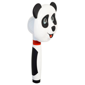 No-Drill Conversion Slide Bar Shower Head With Panda Hand, Matte Black