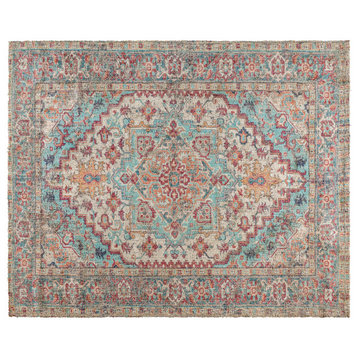 Olivia Collection Distressed Persian Style Area Rug Rectangle 8' x 10'