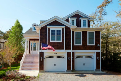 Inspiration for a coastal exterior home remodel in DC Metro