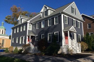 Inspiration for a transitional exterior home remodel in Boston