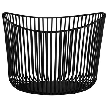 Modo Storage Basket Black Powder Coated Steel